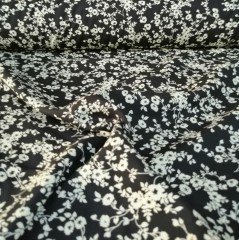 İnce Dallar Viskon Kumaş siyah