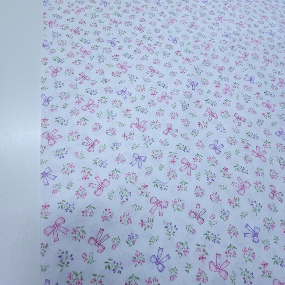 Poplin Kumaş Fiyonk Beyaz