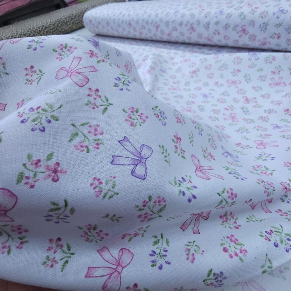 Poplin Kumaş Fiyonk Beyaz