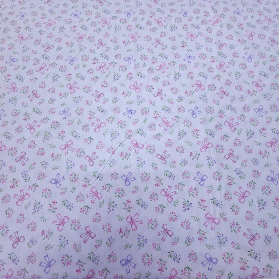 Poplin Kumaş Fiyonk Pembe