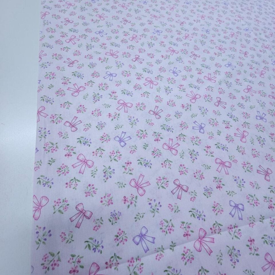 Poplin Kumaş Fiyonk Pembe