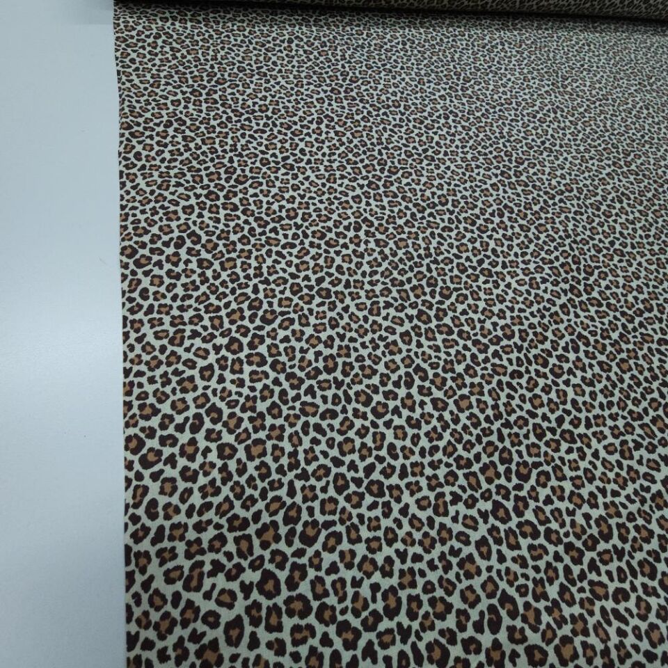 Poplin Kumaş Leopar