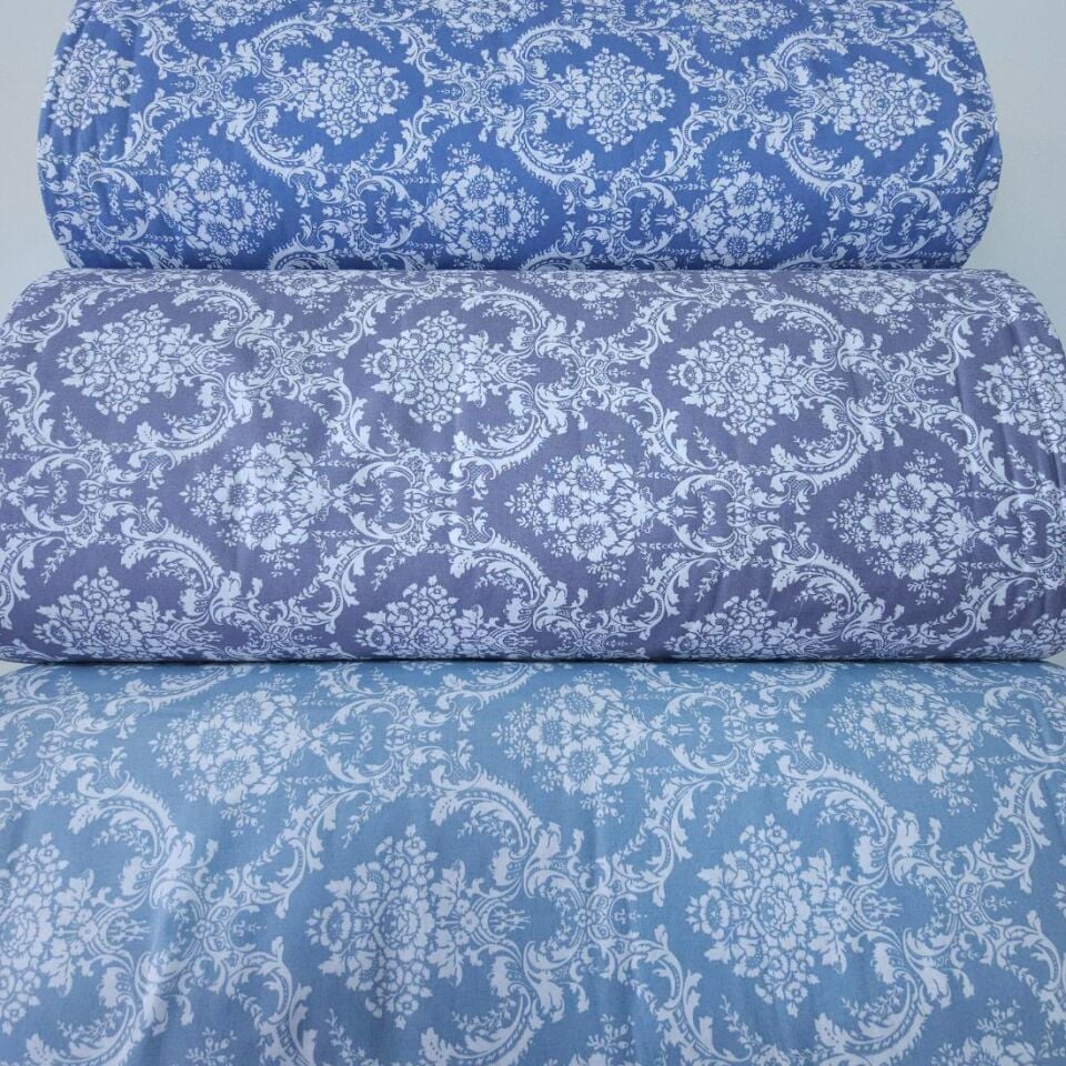 Koyu Damask Poplin Kumaş