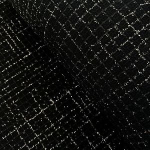 Gold İşlemeli Siyah Şanel Kumaş