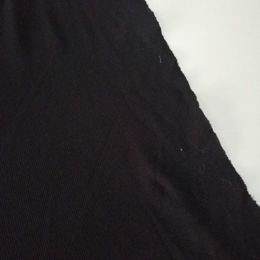 Siyah Kaşkorse (Ribana) Kumaşı