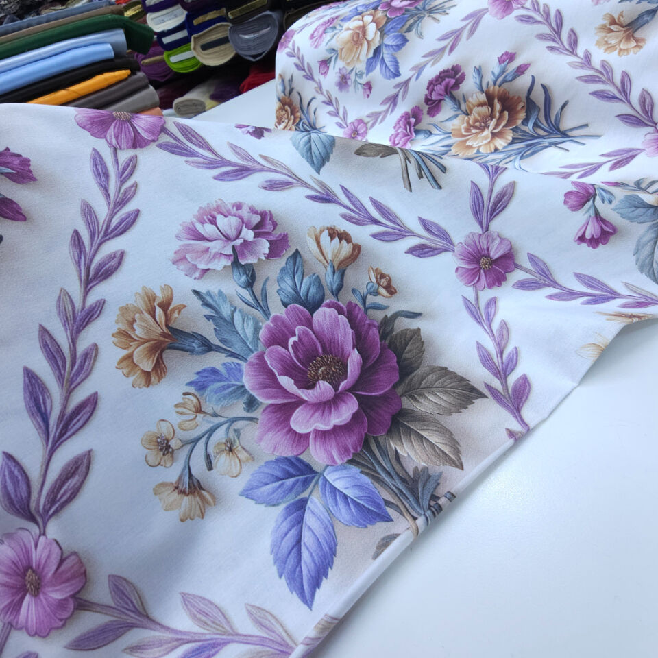 5d Dijital Poplin Kumaş Patchwork