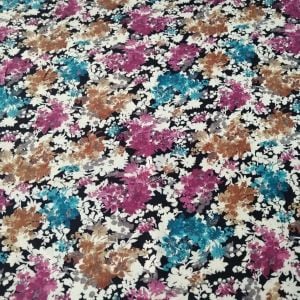 Batik Desen Petrol Viskon Kumaş
