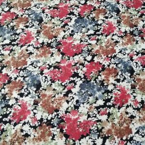 Batik Desen Kırmızı Viskon Kumaş