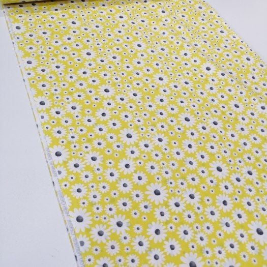 Sarı Papatyalar Poplin Kumaş