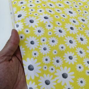 Sarı Papatyalar Poplin Kumaş