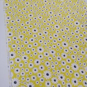 Sarı Papatyalar Poplin Kumaş