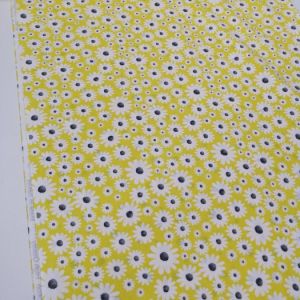Sarı Papatyalar Poplin Kumaş