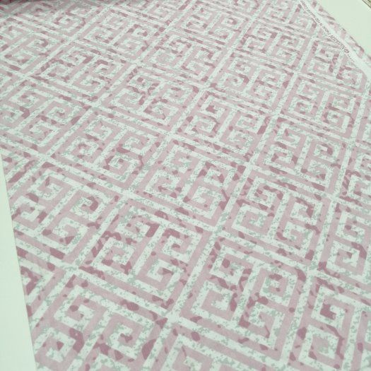 Modern Mozaik Poplin Kumaş pembe