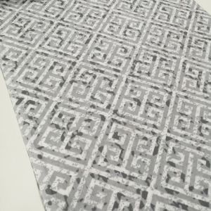 Modern Mozaik Poplin Kumaş gri