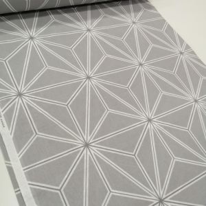 Otantik Mozaik Poplin Kumaş gri