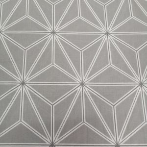 Otantik Mozaik Poplin Kumaş gri