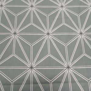 Otantik Mozaik Poplin Kumaş yeşil