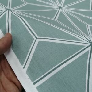 Otantik Mozaik Poplin Kumaş yeşil