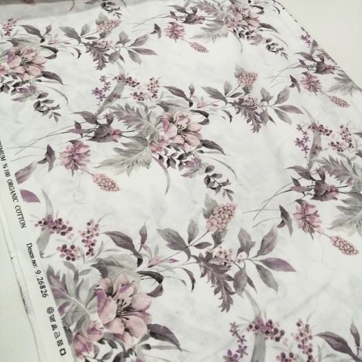 Bahar Habercisi Poplin Kumaş mor