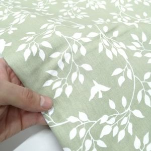 Kuşlar Poplin Kumaş yeşil