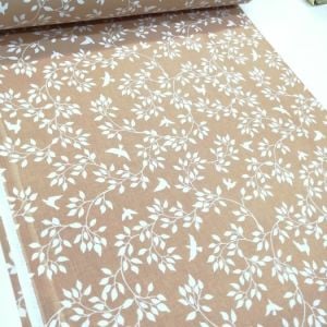 Kuşlar Poplin Kumaş kiremit