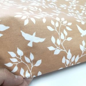 Kuşlar Poplin Kumaş kiremit