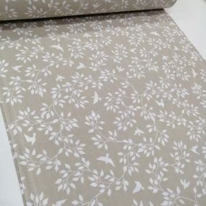 Kuşlar Poplin Kumaş bej
