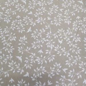 Kuşlar Poplin Kumaş bej