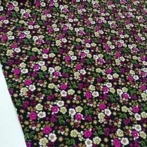 Cıvıl Cıvıl Çiçekler Pazen Kumaş pembe