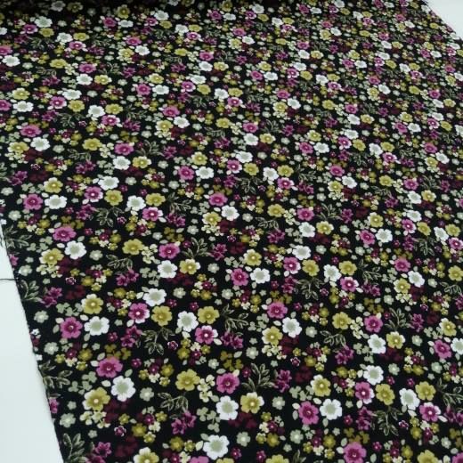 Cıvıl Cıvıl Çiçekler Pazen Kumaş pudra