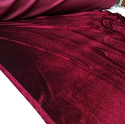 Bordo Kadife Kumaş