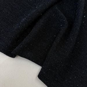 Siyah Taşlı Buzy Kumaş