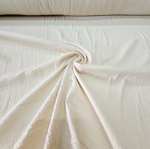 Bej Çift Katlı Müslin Kumaş