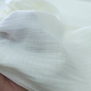 Krem Çift Katlı Müslin Kumaş