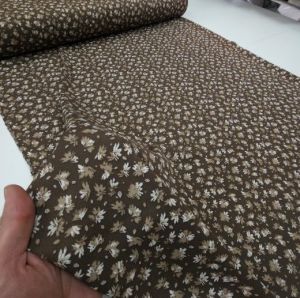 Sonbahar Krep Kumaş Kahverengi