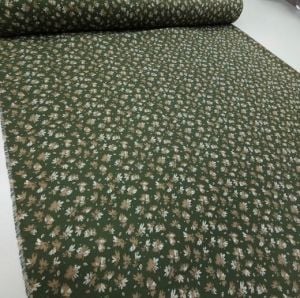 Sonbahar Krep Kumaş Yeşil