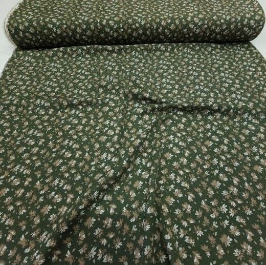 Sonbahar Krep Kumaş Yeşil