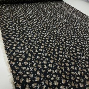 Sonbahar Krep Kumaş Siyah