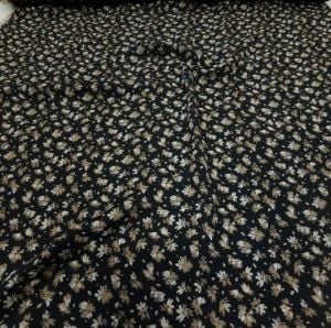 Sonbahar Krep Kumaş Siyah