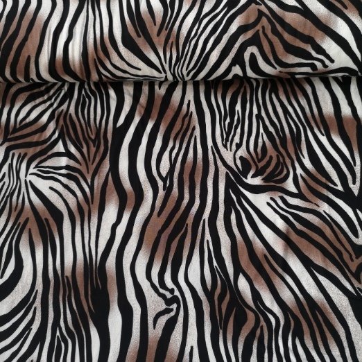 Zebra Desenli Viskon Kumaş