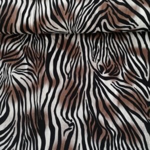 Zebra Desenli Viskon Kumaş