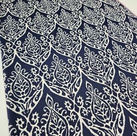 Damask İpek Saten Lacivert