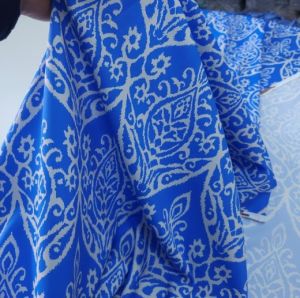 Damask İpek Saten Mavi