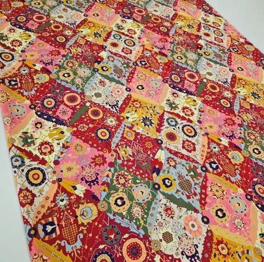 Japone İpek Saten Kırmızı