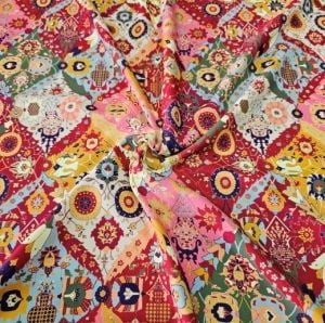 Japone İpek Saten Kırmızı