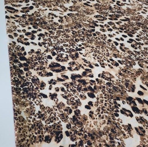 Leopar İpek Saten Kumaş