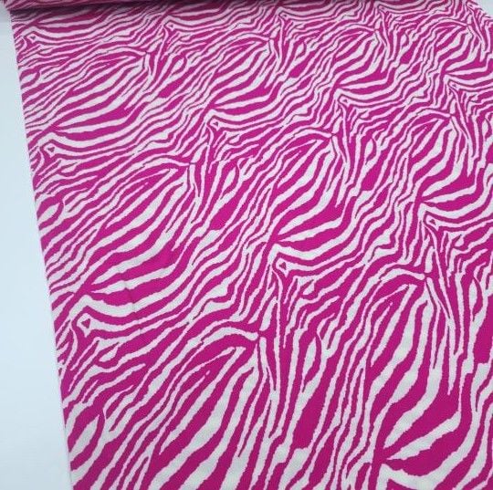 Yeni Sezon Zebra Viskon Kumaş pembe