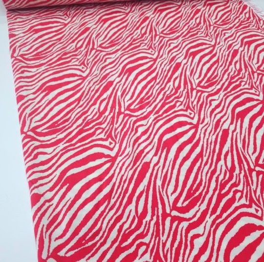Yeni Sezon Zebra Viskon Kumaş kırmızı