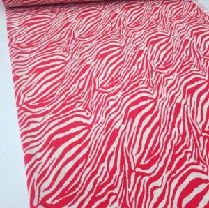 Yeni Sezon Zebra Viskon Kumaş kırmızı