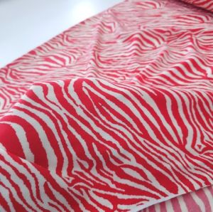 Yeni Sezon Zebra Viskon Kumaş kırmızı